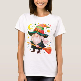 Cute Gnomes med broomstick T Shirt