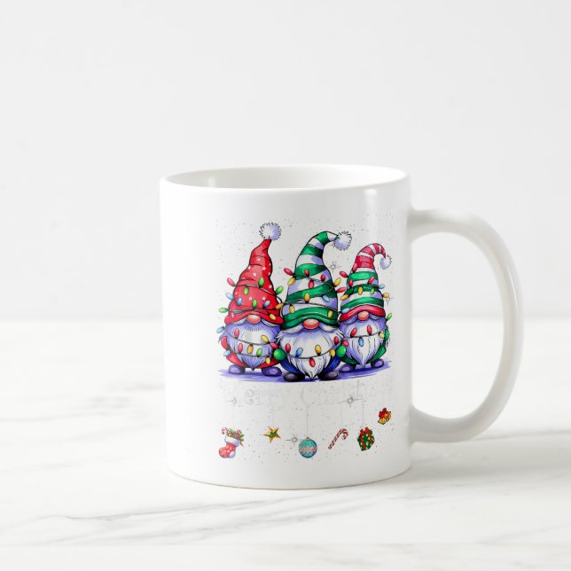 Cute Gnomes Merry Christmas Light Family Gnome Xma Kaffemugg (Höger)