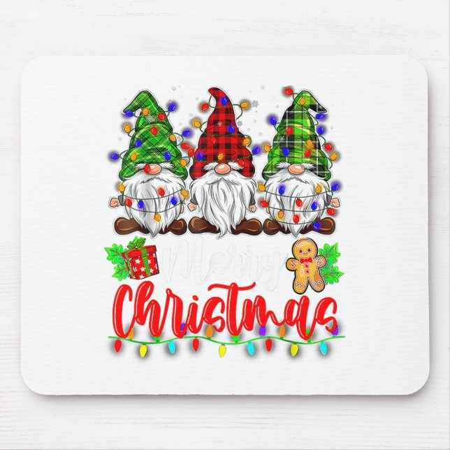 Cute Gnomes Merry Christmas Light Family Gnome Xma Musmatta (Framsidan)
