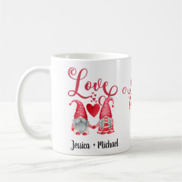 Cute Gnomes par Red Hearts Kärlek Typography Kaffemugg
