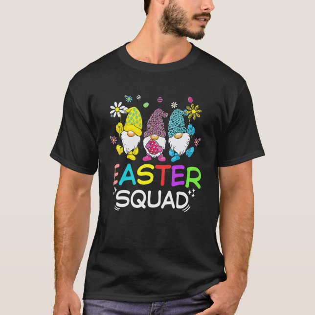 Cute Gnomes Påskägg Hunt Squad Gnomes Påsk Da T Shirt (Framsida)