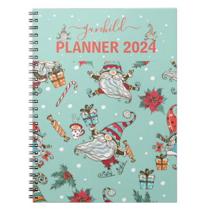 Cute Gnomes Scandinavian planner Anteckningsbok