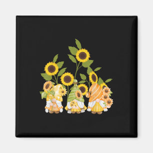 Cute Gnomes Solros Garden Womens, sommar Magnet