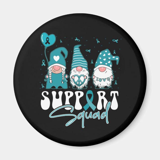 Cute Gnomes Support Squad Survivor Cervical Magnet (Framsidan)