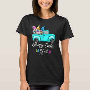 Cute Gnomes with Bunny Öron Egg Hunting Lastbil Ös T Shirt