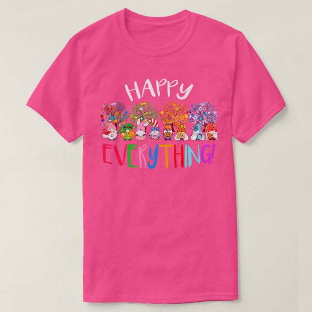 Cute Gnomies Lycklig All Helgdagars T Shirt (Design framsida)