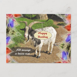 Cute Goat Abstrakt Ram Grattis på födelsedagen vyk Vykort