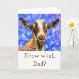 Cute Goat "För Pappa"-födelsedagen Kort