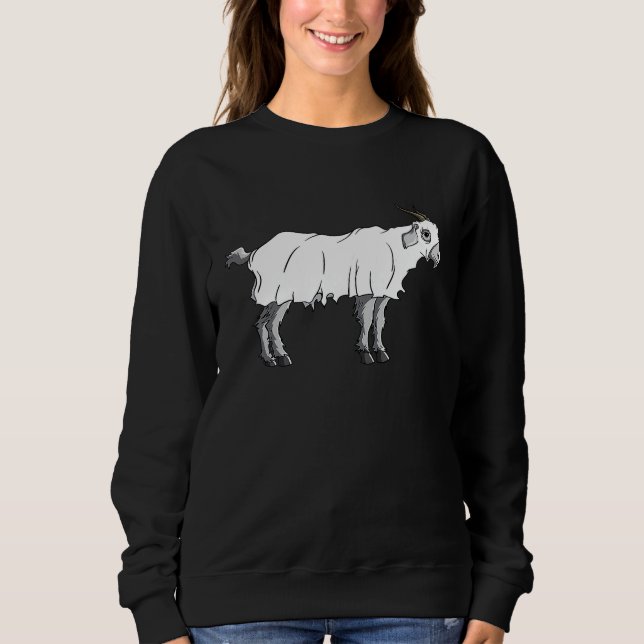 Cute Goat Ghost Costume Goat Farmer Halloween T Shirt (Framsida)