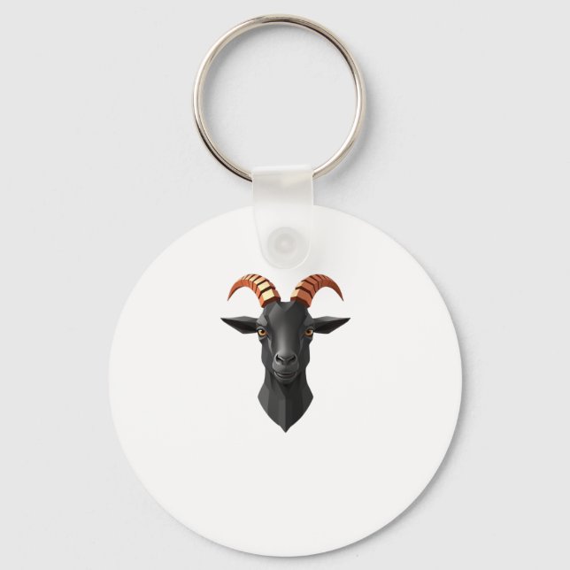 Cute Goat Hear 3d - Animals World Sticker Nyckelring (Framsida)