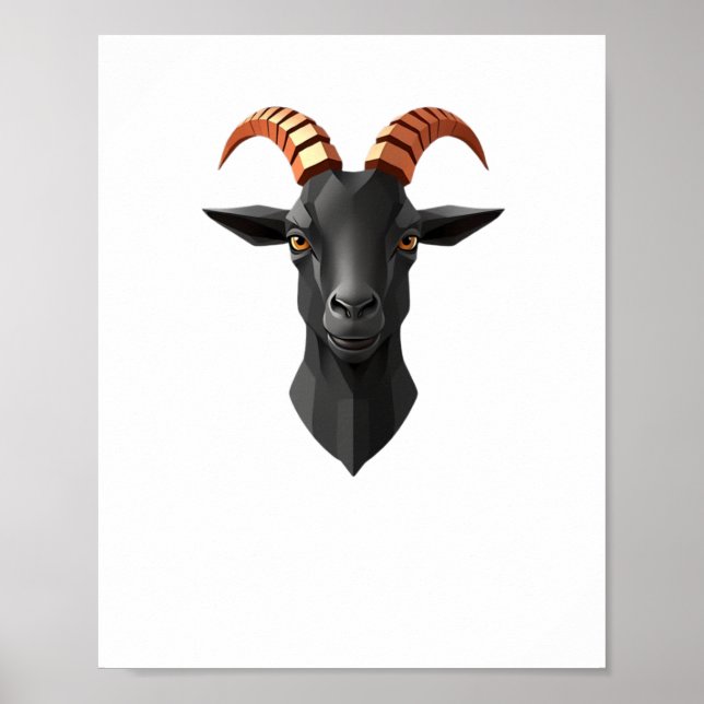 Cute Goat Hear 3d - Animals World Sticker Poster (Framsidan)