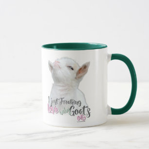 Cute GOAT Jag fryser bara KÄRLEK Baby Goats OK Mugg