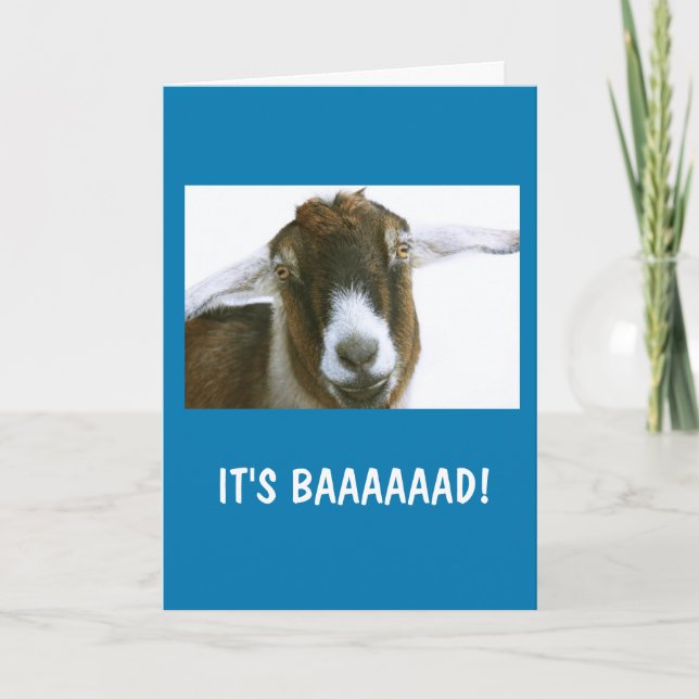Cute Goat "Miss you"! Kort (Framsida)