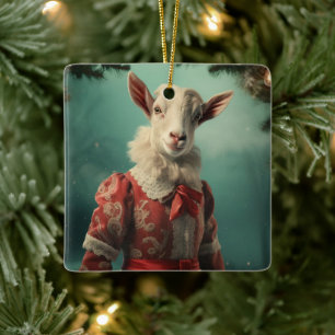 Cute Goat Ornament Decor, gåvor till get Älskare