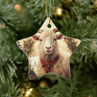 Cute Goat Ornament Decor, gåvor till get Älskare