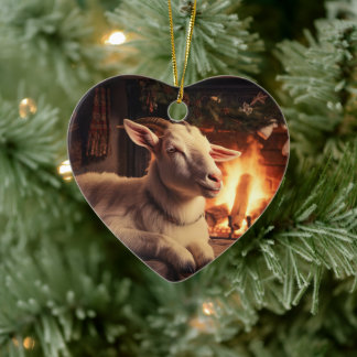 Cute Goat Ornament Decor, gåvor till get Älskare