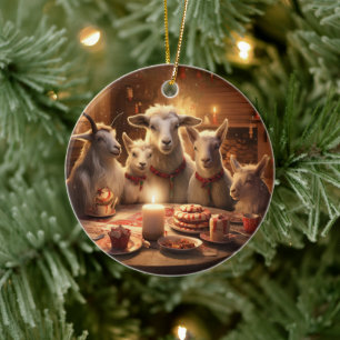 Cute Goat Ornament Decor, gåvor till get Älskare