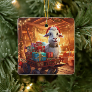 Cute Goat Ornament Decor, gåvor till get Älskare