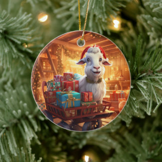 Cute Goat Ornament Decor, gåvor till get Älskare