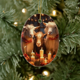 Cute Goat Ornament Decor, gåvor till get Älskare