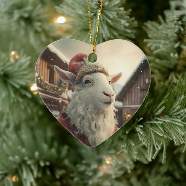 Cute Goat Ornament Decor, gåvor till get Älskare (Träd)