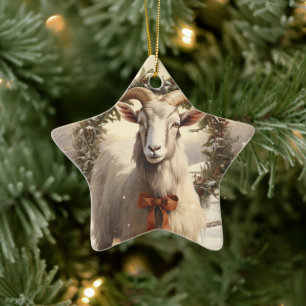 Cute Goat Ornament Decor, gåvor till get Älskare