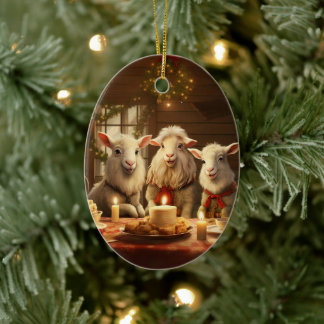 Cute Goat Ornament Decor, gåvor till get Älskare