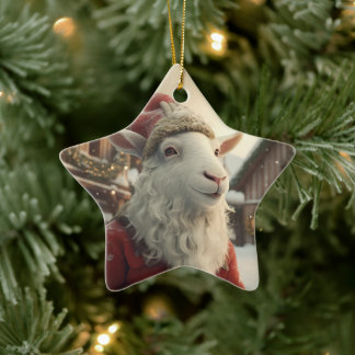 Cute Goat Ornament Decor, gåvor till get Älskare