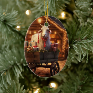 Cute Goat Ornament Decor, gåvor till get Älskare
