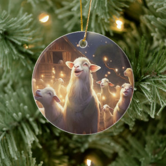 Cute Goat Ornament Decor, gåvor till get Älskare