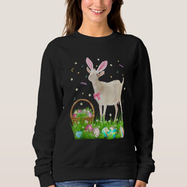 Cute Goat Påsk Day Bunny Eggs Påsk Costume Manar T Shirt (Framsida)