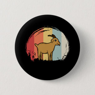 Cute Goat Retro Knapp