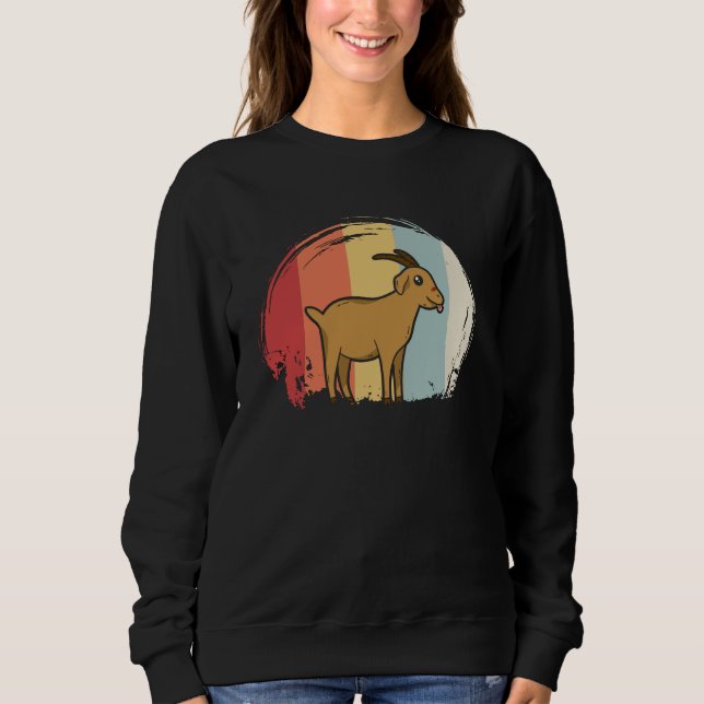 Cute Goat Retro T Shirt (Framsida)