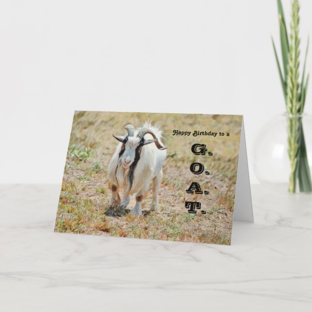 Cute Goat Underbarare av hela födelsedagskortet Kort (Framsida)