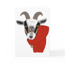 Cute Goat Wearing a Scarf