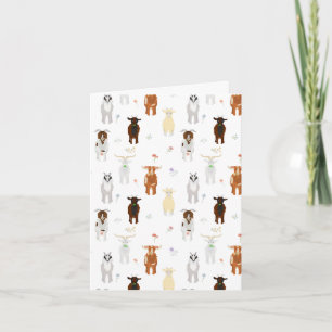 Cute Goats Boskap Kort