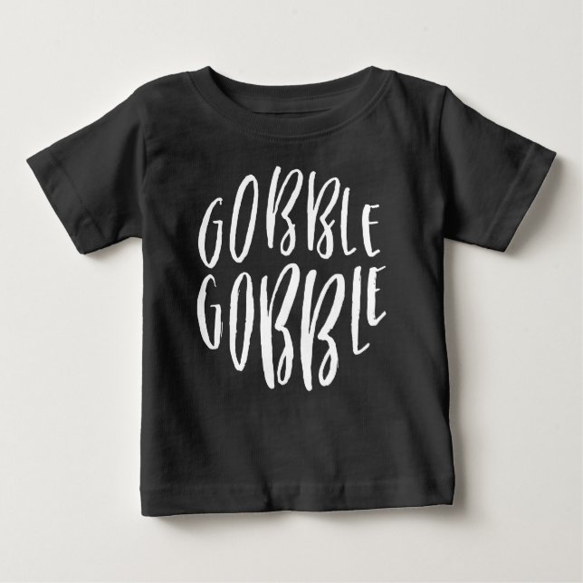 Cute Gobble Kids' Thanksgiving T-Shirt (Framsida)