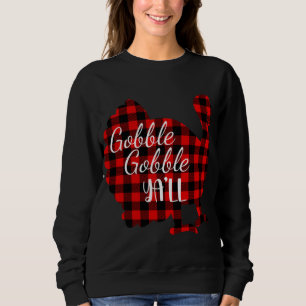 Cute Gobble Yall Ya'll Red Play Thanksgivi T Shirt