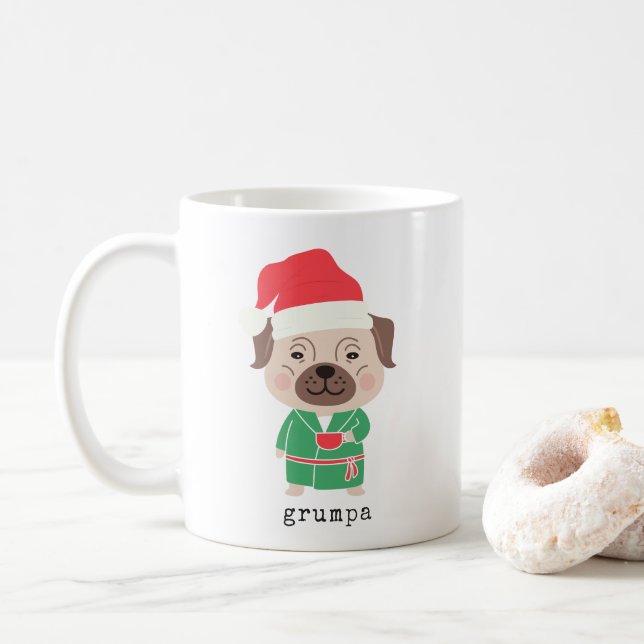 Cute God God God morgon Koffee Bulldog Grumpa Kaffemugg (Med munk)