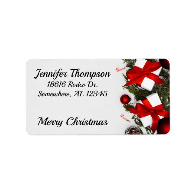 Cute God jul Adress Adressetikett (Framsidan)