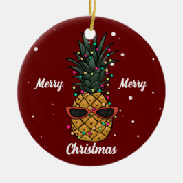 Cute God jul ananas Träd Julgransprydnad Keramik