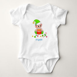 Cute God Jul Baby Elf & Confetti T Shirt