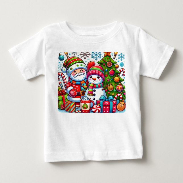 "Cute God jul Baby T-Shirt - Aditable Holi (Framsida)