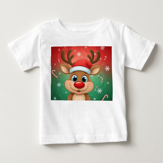 "Cute God jul Baby T-Shirt - Aditable Holi (Framsida)