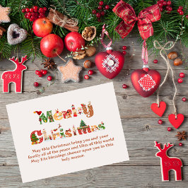 Cute God jul Card Anteckningskort
