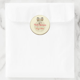 Cute God jul Classic Round Sticker Runt Klistermärke