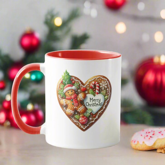 Cute God jul Cookies Donut Heart Mugg (Skapare uppladdad)