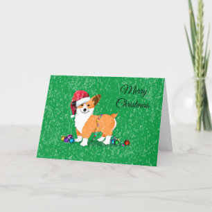 Cute God jul Corgi Hund Helgkort
