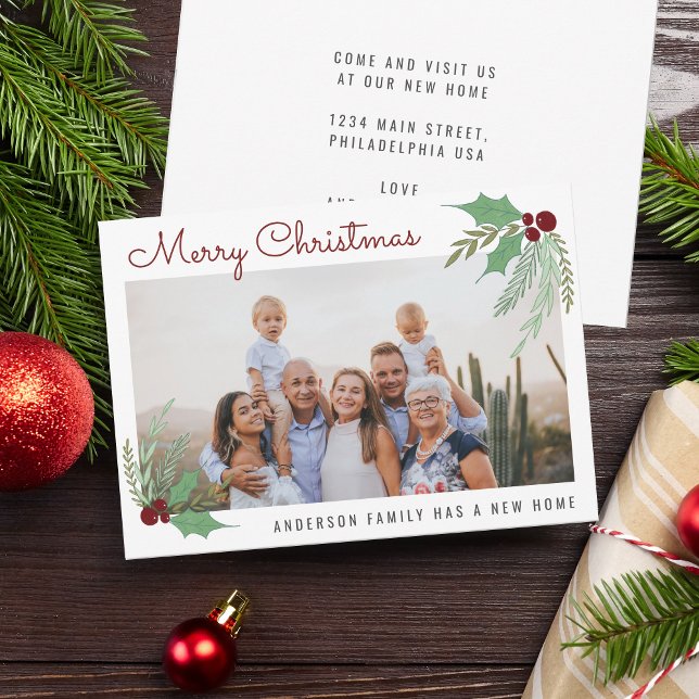 Cute God jul Family Photo Helgdag Flytta Meddelande (Skapare uppladdad)