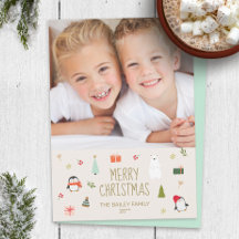 Cute God jul-fotokort ett Bild